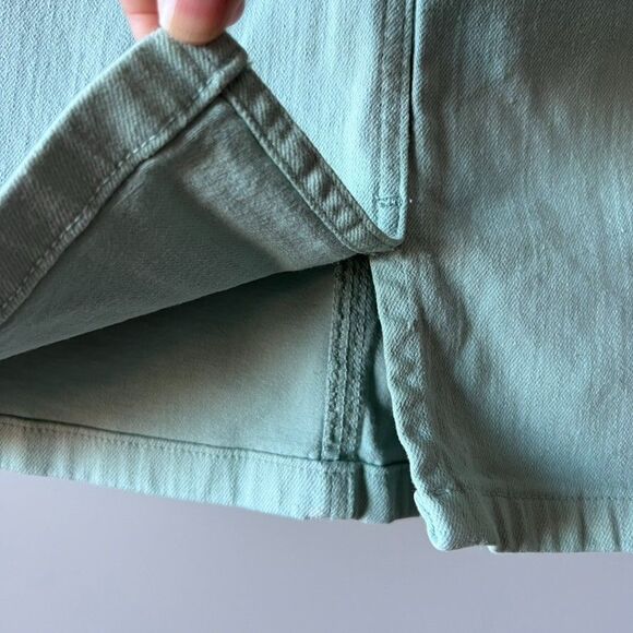 L.L. Bean Womens Jean Skirt Size 8 Green Favorite FIt  Denim Stretch Classic - Picture 6 of 13